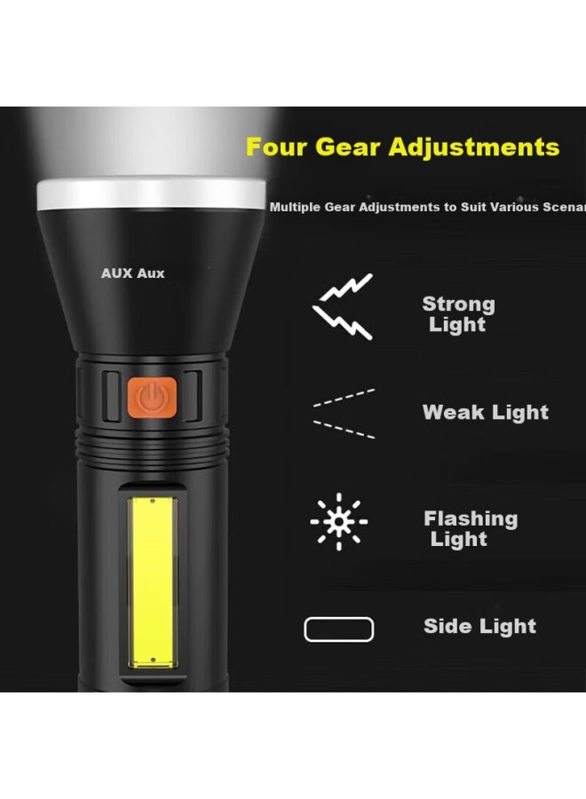 Aux High-brightness Portable Mini Flashlight Long-lasting Outdoor Emergency Light For Home Night Cycling Mountaineering Military Use - Image 4