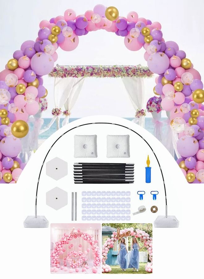 Balloon Arch Kit Adjustable Balloon Arch Stand with Water Fillable Base 50pcs Balloon Clip Balloon Pump for Wedding Graduation Birthday Party  - Image 1