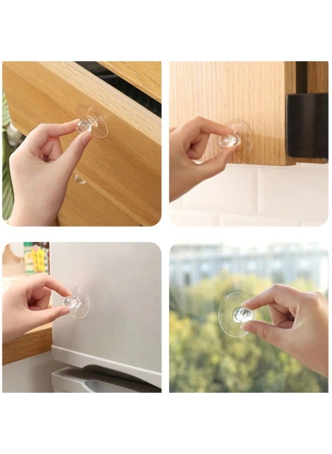 Generic - 5pcs Clear Self Adhesive Acrylic Crystal Handles for Wardrobe, Kitchen Cabinet, Bathroom, Cupboard, Furniture, Door, Window. - Image 1