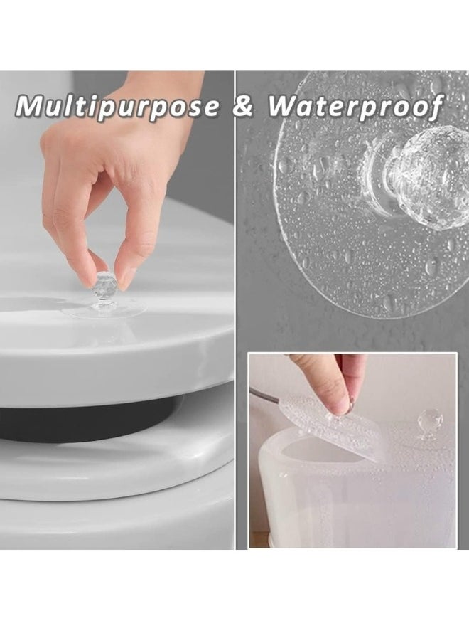 Generic - 5pcs Clear Self Adhesive Acrylic Crystal Handles for Wardrobe, Kitchen Cabinet, Bathroom, Cupboard, Furniture, Door, Window. - Image 1