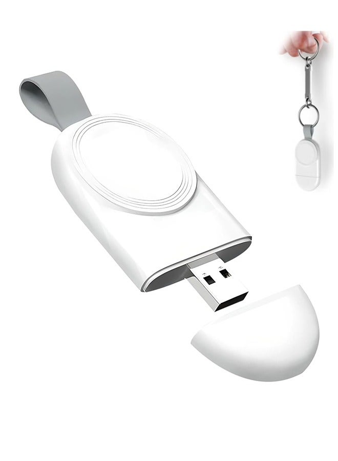 Watch Charger for Apple Watch Series Magnetic Wireless Compact Portable USB Fast Charger Compatible with iWatch 8 7 6 5 4 3 2(White) - Image 1