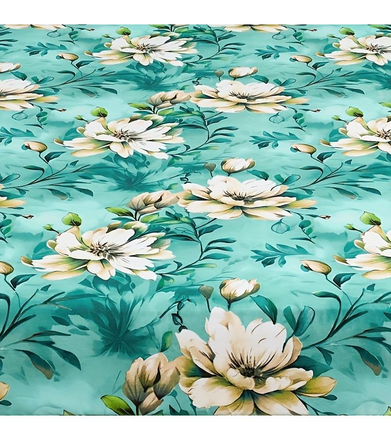 غطاء مرتبة مطبوع بأزهار كوتيج كور، مقاس كوين 78 × 74 بوصة و 86 × 61 بوصة، فائق النعومة، مطفي، صديق للبشرة، قابل للتنفس، مناسب لجميع الفصول، قابل للغسل في الغسالة، مقاوم للبهتان، مقاوم للانكماش، حلم البتلات، أساسيات غرفة النوم والسكن الجامعي، يشمل: غطاء مرتبة واحد + 2 كيس وسادة. - Image 5