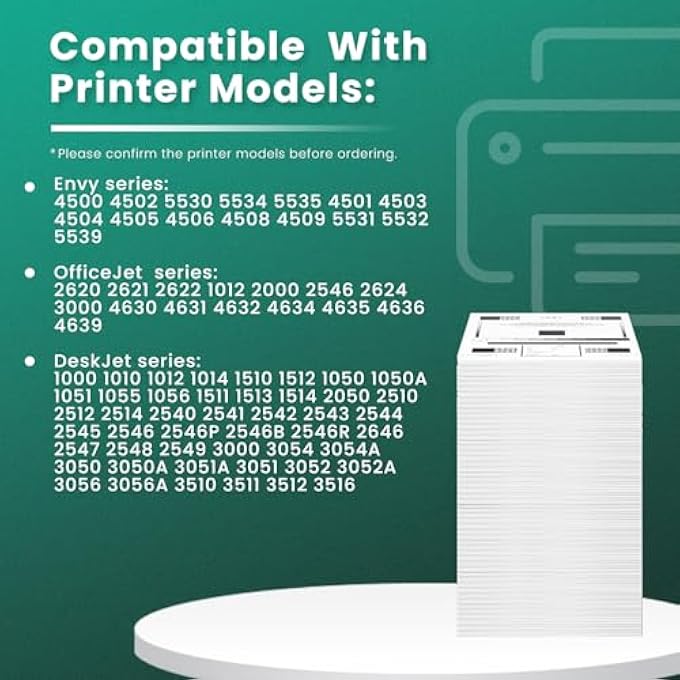 REMANUFACTURED INK CARTRIDGE REPLACEMENT FOR 61XL 61 XL USED IN ENVY 4500 5530 5534 5535 DESKJET 1000 1010 1510 1512 2540 3050 3510 3050A OFFICEJET 2620 4630 4635 (1 BLACK, 1 TRI-COLOR) - Image 2