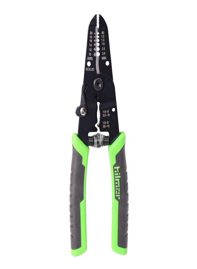 Hilmor 7" Wire Stripper with Rubber Handle Grip, Black & Green, WS7 1885426 - Image 4
