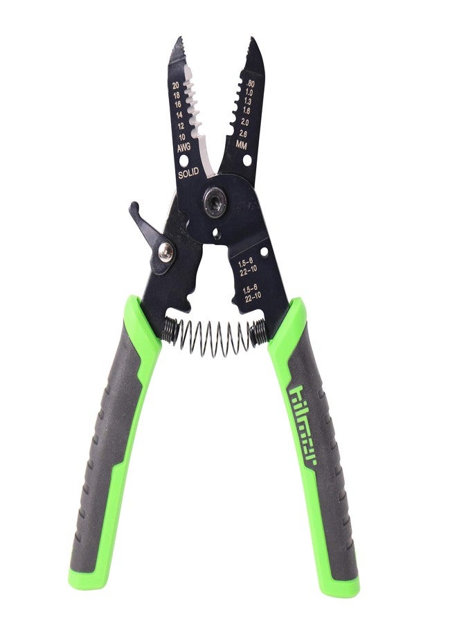 Hilmor 7" Wire Stripper with Rubber Handle Grip, Black & Green, WS7 1885426 - Image 5