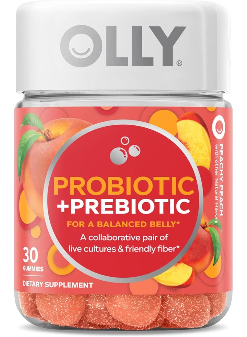 حلوى بروبيوتيك وبريبيوتيك، مكمل غذائي لدعم صحة الجهاز الهضمي والأمعاء للرجال والنساء، 30 قطعة - Image 1