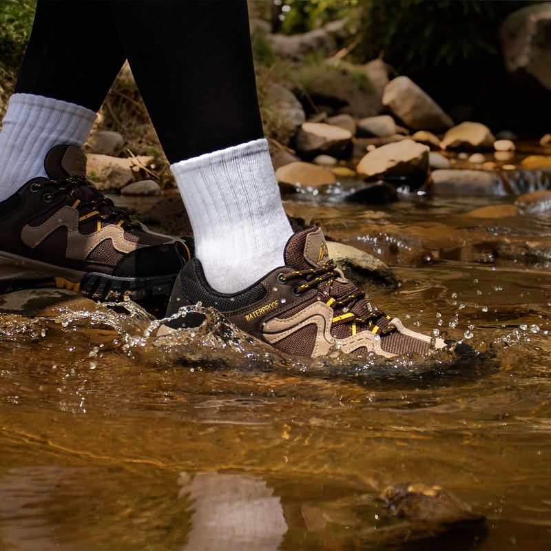 CC-Los Women's Lightweight Waterproof Hiking Shoes for Walking, Outdoor & Climbing Dark Brown Size 8.5 - Image 2