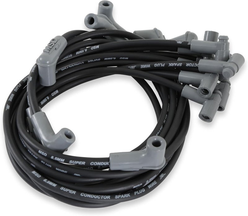 MSD 35593 Super Conductor Spark Plug Wire Set, Black - Image 1