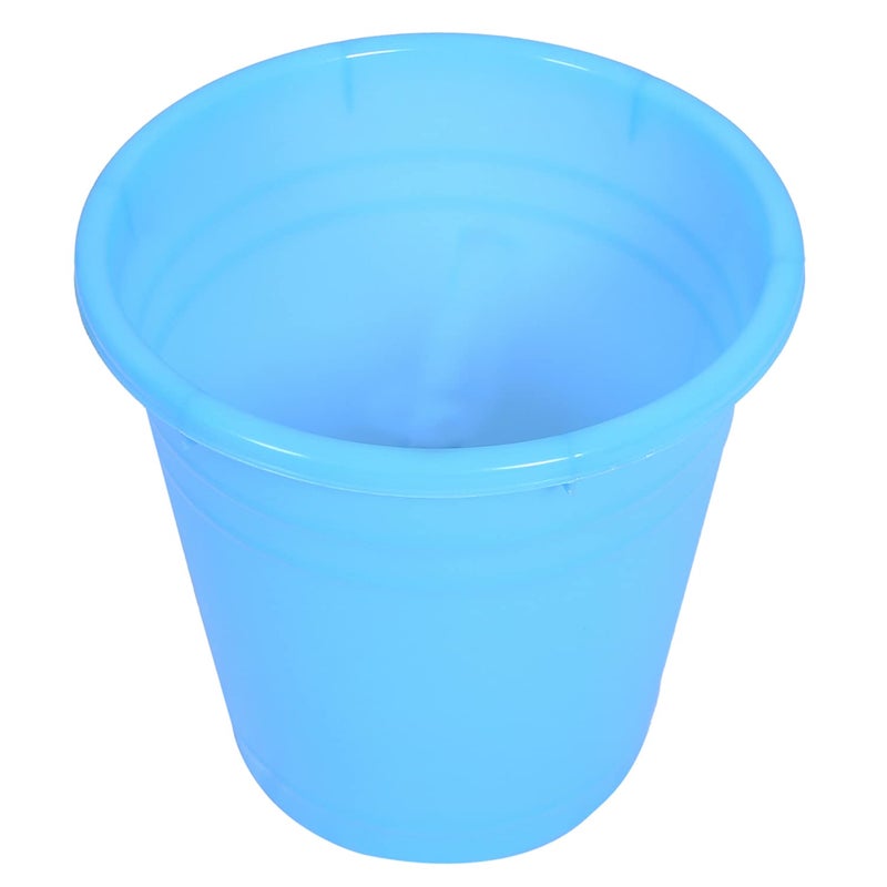 Kuber Industries Kuber Industries Plastic DustbinPortable Garbage Basket Round Trash Can for HomeKitchenOfficeCollege7 LtrPack of 2 Sky Blue  - Image 2