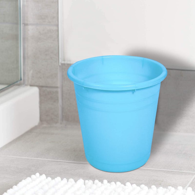 Kuber Industries Kuber Industries Plastic DustbinPortable Garbage Basket Round Trash Can for HomeKitchenOfficeCollege7 LtrPack of 2 Sky Blue  - Image 4