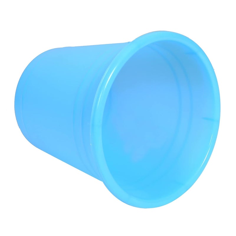 Kuber Industries Kuber Industries Plastic DustbinPortable Garbage Basket Round Trash Can for HomeKitchenOfficeCollege7 LtrPack of 2 Sky Blue  - Image 3