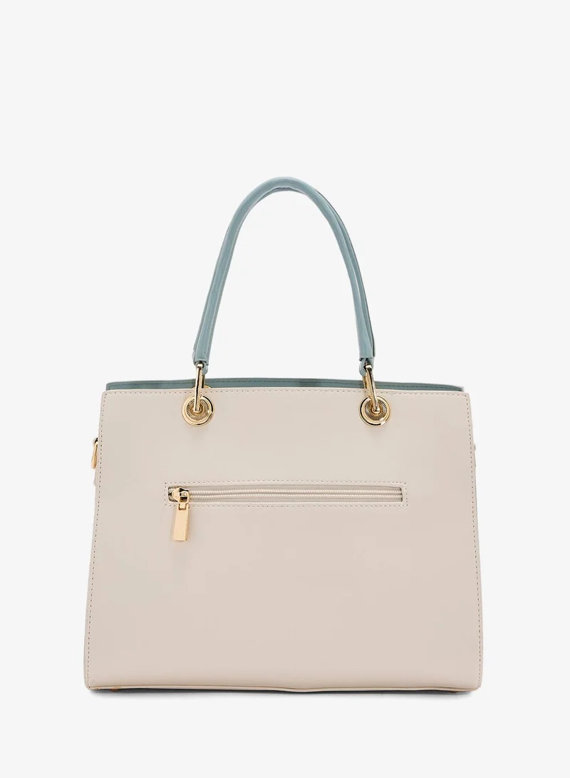 Khizana Contrast Handle Satchel Bag