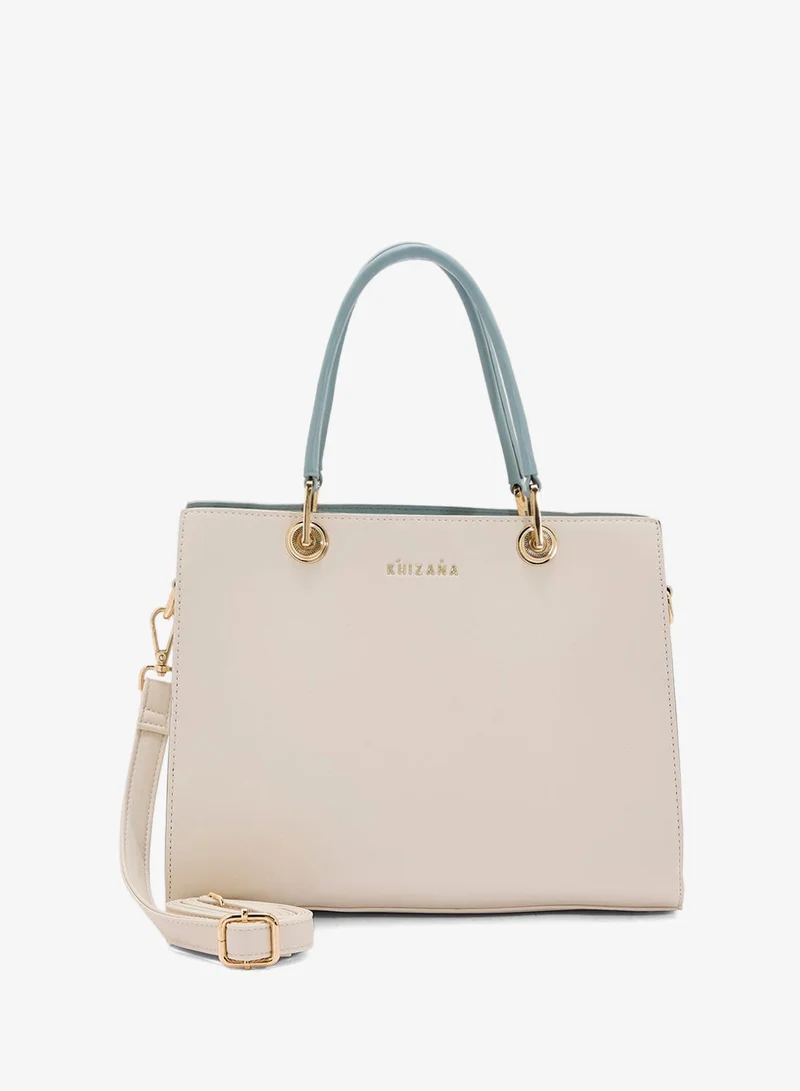 Khizana Contrast Handle Satchel Bag