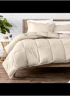 Home of linens Cotton - Plain - 3 Pieces Heavy Comforter Set - 3.6Kgs - Down Alternative Filling - (For Matress 160cm/180cm) - Size (230cm x 240cm) + 2 Pillow Case Covers (50cm x 70cm) - Pastel  - Image 1