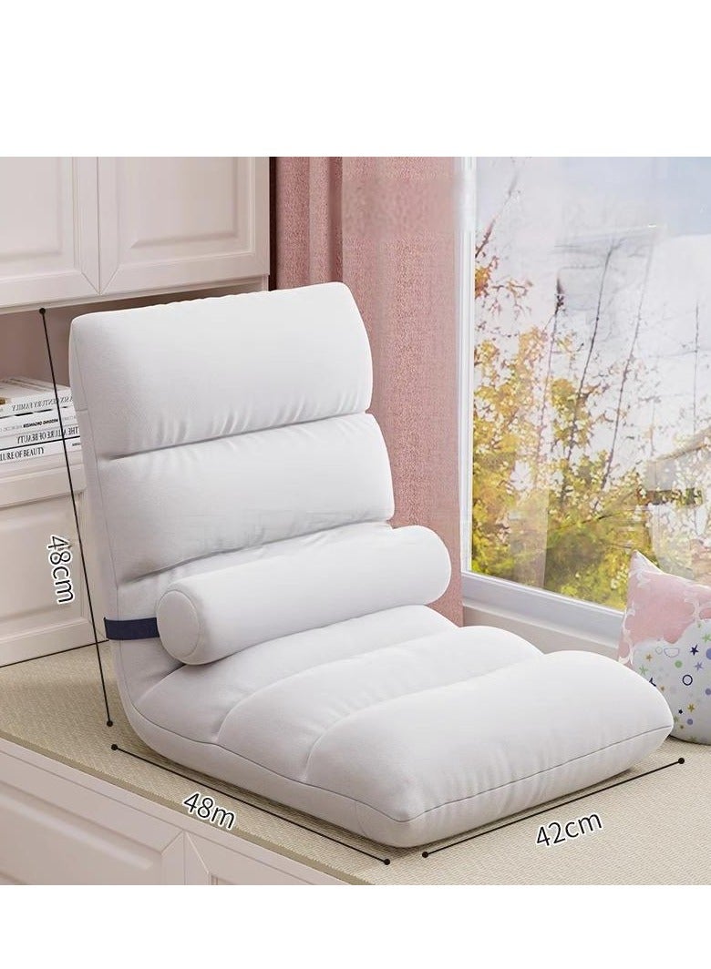 Y&D Floor Chair With Back Support Folding Lazy Floor Sofa Cushion Lazy Couch Lounge Tatami Lounger Floor Seat With 5-Position Adjustable Backrest Neck Pillow Fully Assembled For Meditating Reading  - Image 1