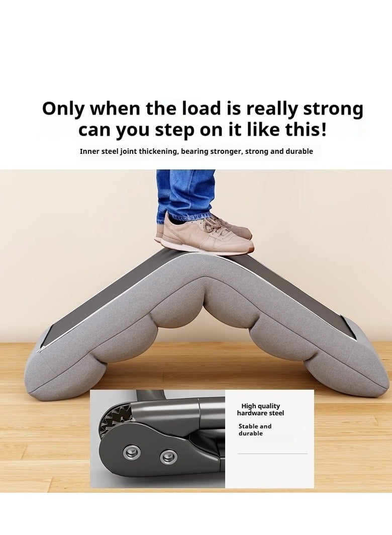 Y&D Floor Chair With Back Support Folding Lazy Floor Sofa Cushion Lazy Couch Lounge Tatami Lounger Floor Seat With 5-Position Adjustable Backrest Neck Pillow Fully Assembled For Meditating Reading  - Image 2