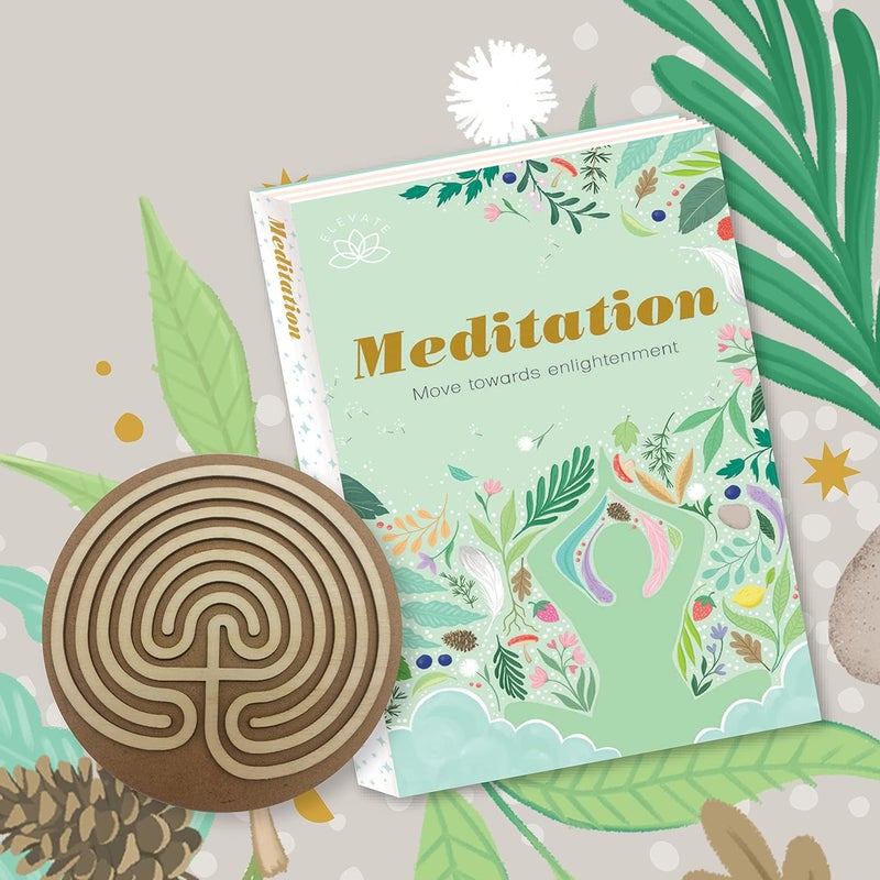 Hinkler Elevate - Meditation Kit - Mindfulness Tools for Adults - Mental Health and Self Care Essentials - Meditation Aid - Finger Labyrinth - Adult Hobbies - Stress Relief and Relaxation Guide  - Image 3
