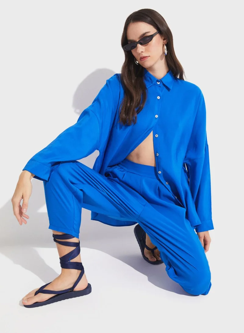 JUNE Button Down Shirt & Pants Set