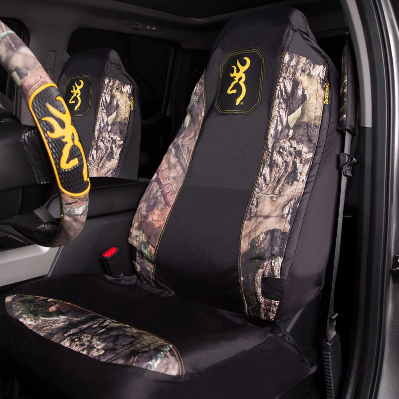 Browning Universal Front and Bench Seat Covers, Water Resistant for Car, Truck, and SUV , Pack of 2, Mossy Oak Break-Up Country - Image 5