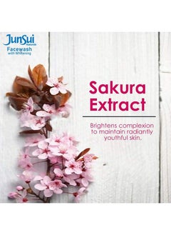 Junsui Naturals Face Wash Extra Radiance 100Gm; Powered With Sakura & Yam Bean Extracts; Micro Scrub Foaming Type; Skin Brightening Face Wash For Girls & Women Daily Use; Pack Of 2  - Image 5