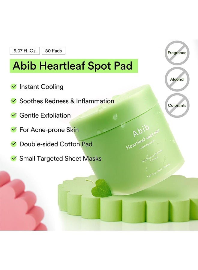 abib Heartleaf Spot Pad Calming Touch 150ml 80 Pads, Toner Pads for Face Redness, Soothing and Exfoliating Skincare, Instant Calming Moisturizing, Light Texture, Facial Toner Pads - Image 2