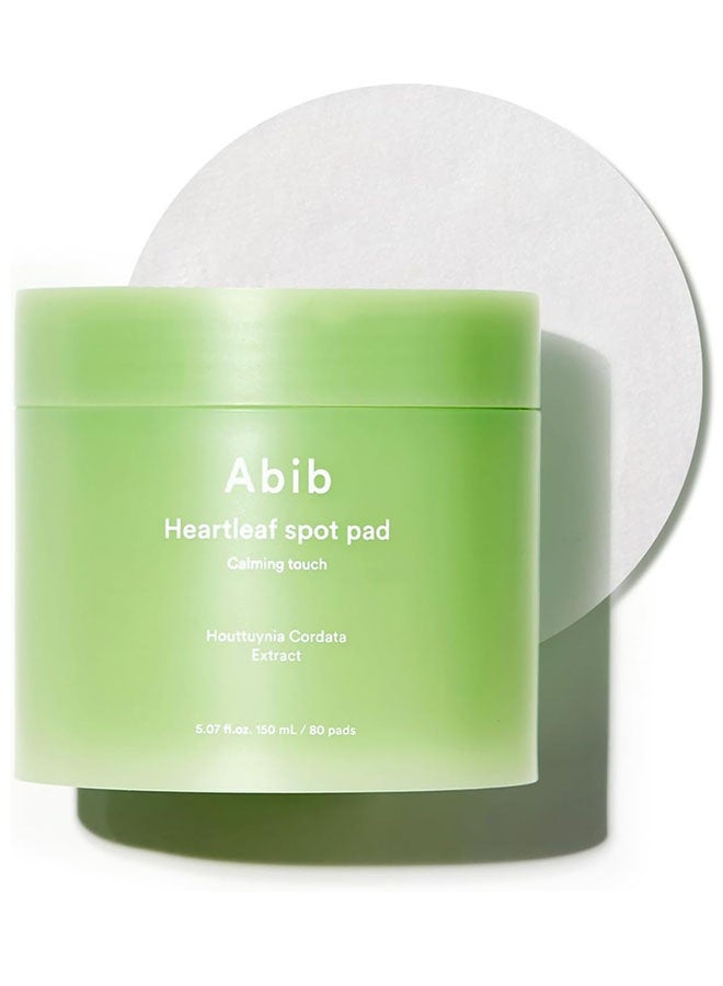 abib Heartleaf Spot Pad Calming Touch 150ml 80 Pads, Toner Pads for Face Redness, Soothing and Exfoliating Skincare, Instant Calming Moisturizing, Light Texture, Facial Toner Pads - Image 1