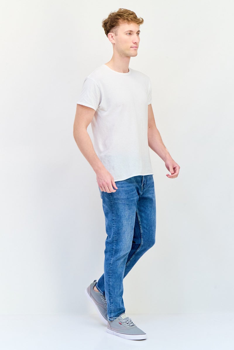 Celio Men Slim Confort Fit Wash Stretchable Denim, Blue - Image 4