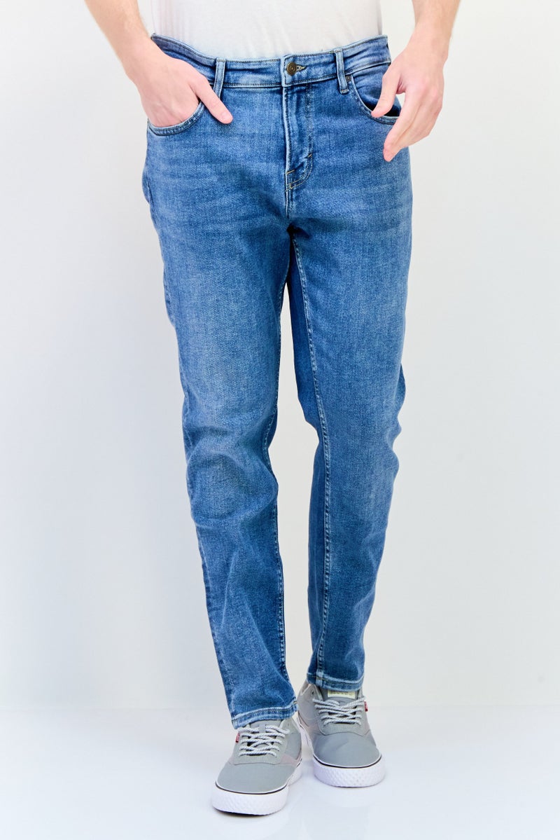 Celio Men Slim Confort Fit Wash Stretchable Denim, Blue - Image 1