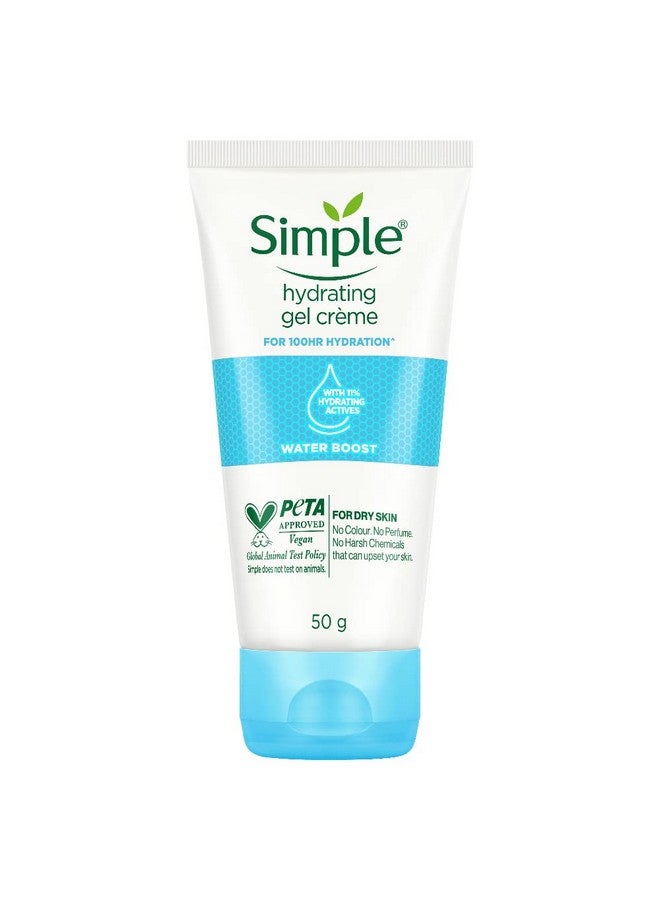 simple Water Boost Hydrating Gel Creme 50G For 100 Hr Hydration For Normal To Dry Skin With Pentavitin & 11% Hydrating Actives - Image 1