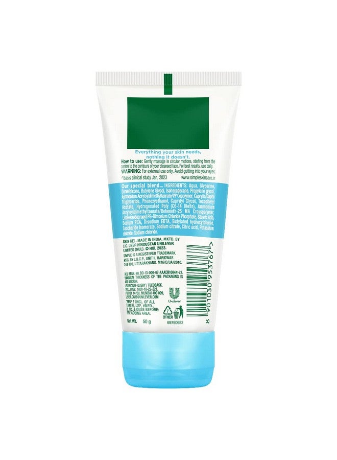 simple Water Boost Hydrating Gel Creme 50G For 100 Hr Hydration For Normal To Dry Skin With Pentavitin & 11% Hydrating Actives - Image 3