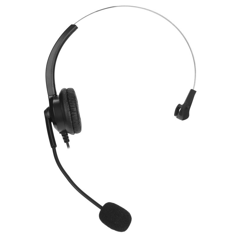 Telephone Headset: RJ9 Connector, 180° Rotating Head Card, 330° Swing Arm Microphone - Wideband Clear Audio, Protein Leather Ear Pads, Adjustable Headband for Call Center, Office, Home PC Communicatio - Image 1