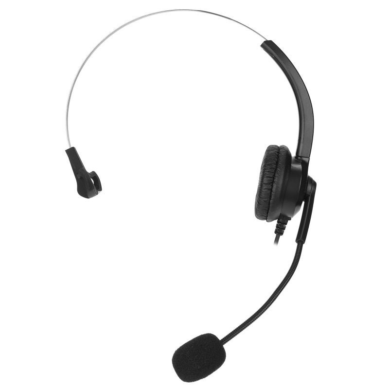 Telephone Headset: RJ9 Connector, 180° Rotating Head Card, 330° Swing Arm Microphone - Wideband Clear Audio, Protein Leather Ear Pads, Adjustable Headband for Call Center, Office, Home PC Communicatio - Image 5