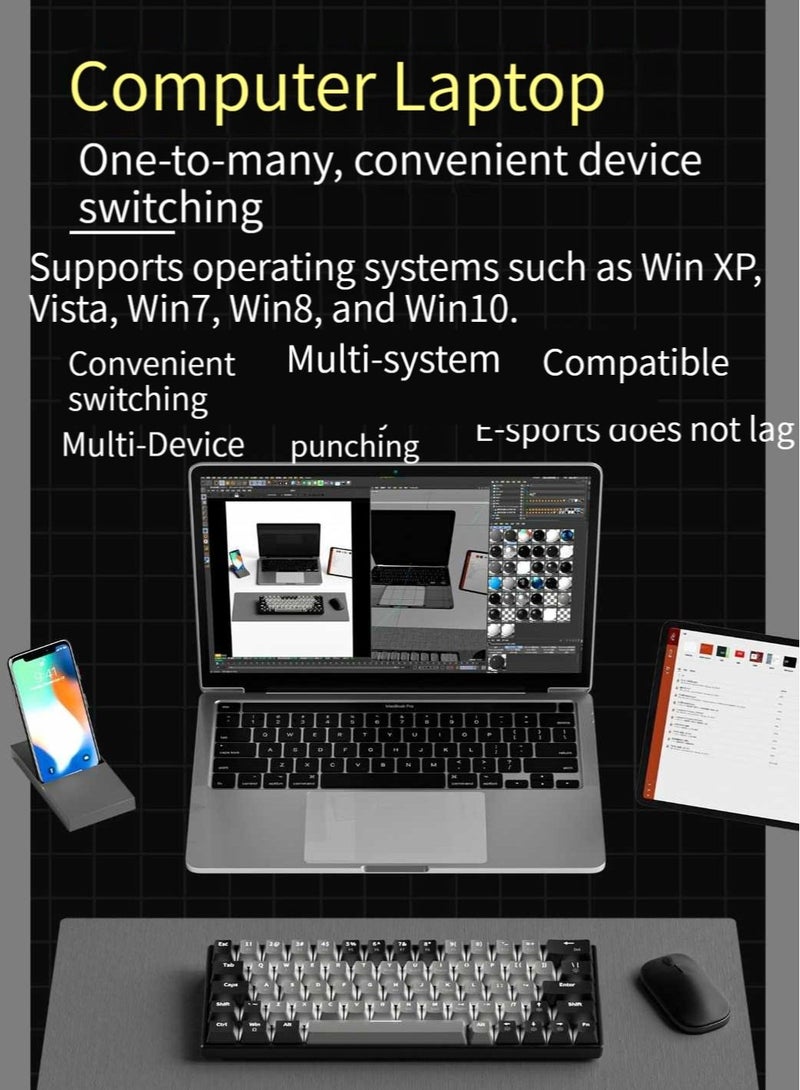 M MIAOYAN 63-key pluggable blue axis computer game mechanical keyboard  - Image 5