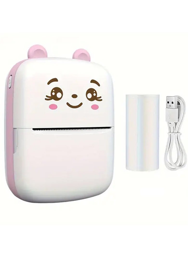 DubaiGallery طابعة صور صغيرة محمولة لاسلكية - طابعة ملصقات حرارية مع إعادة شحن USB و1 لفة من الورق الحراري لنظامي التشغيل Android وIOS  - Image 1