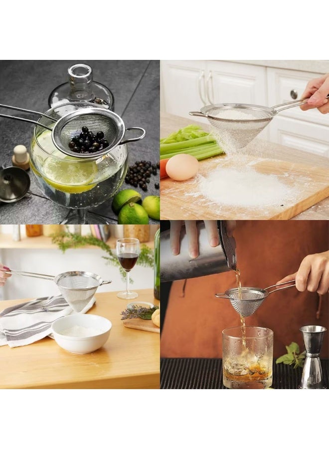 AMM Matcha Tea Fine Mesh Sifter – Stainless Steel Powder Strainer for Cocoa, Coffee & Dessert Decoration – Small Handheld Baking & Drink Preparation Tool - Image 2