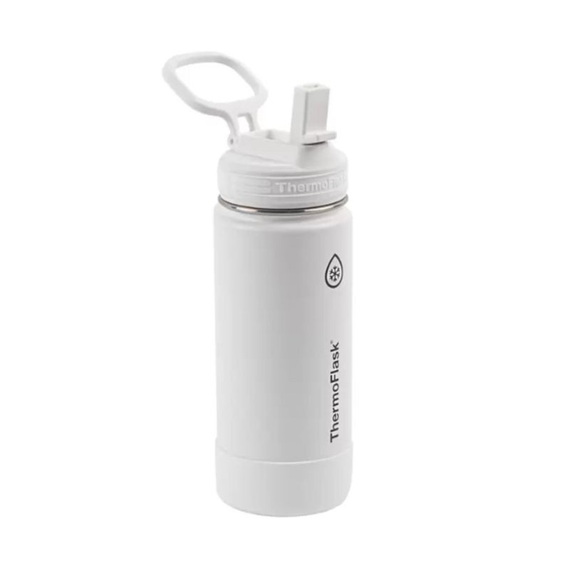 Thermoflask Set of 2 16 oz Stainless Steel Bottles (White/Blue) - Image 3