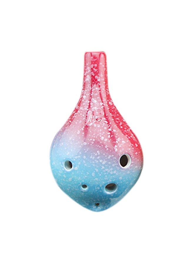 Generic 6 Holes Ceramic Ocarina Alto C Simple Starry Style Musical Instrument with Lanyard Music Score for Music Lover and Learner - Image 3