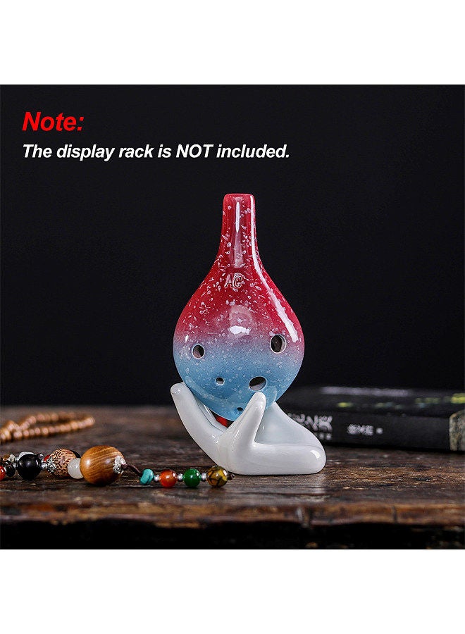 Generic 6 Holes Ceramic Ocarina Alto C Simple Starry Style Musical Instrument with Lanyard Music Score for Music Lover and Learner - Image 5