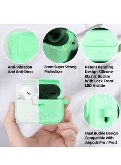Generic Rugged Military Grade Headphone Protective Cover for AirPods Pro 2nd and 1st Generation, Nightglow Clear Case for 2022 and 2019 Charging  - Image 3