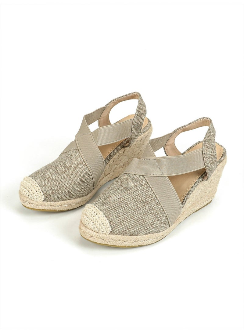 Closed Toe   Espadrille Wedges Sandals - Image 1