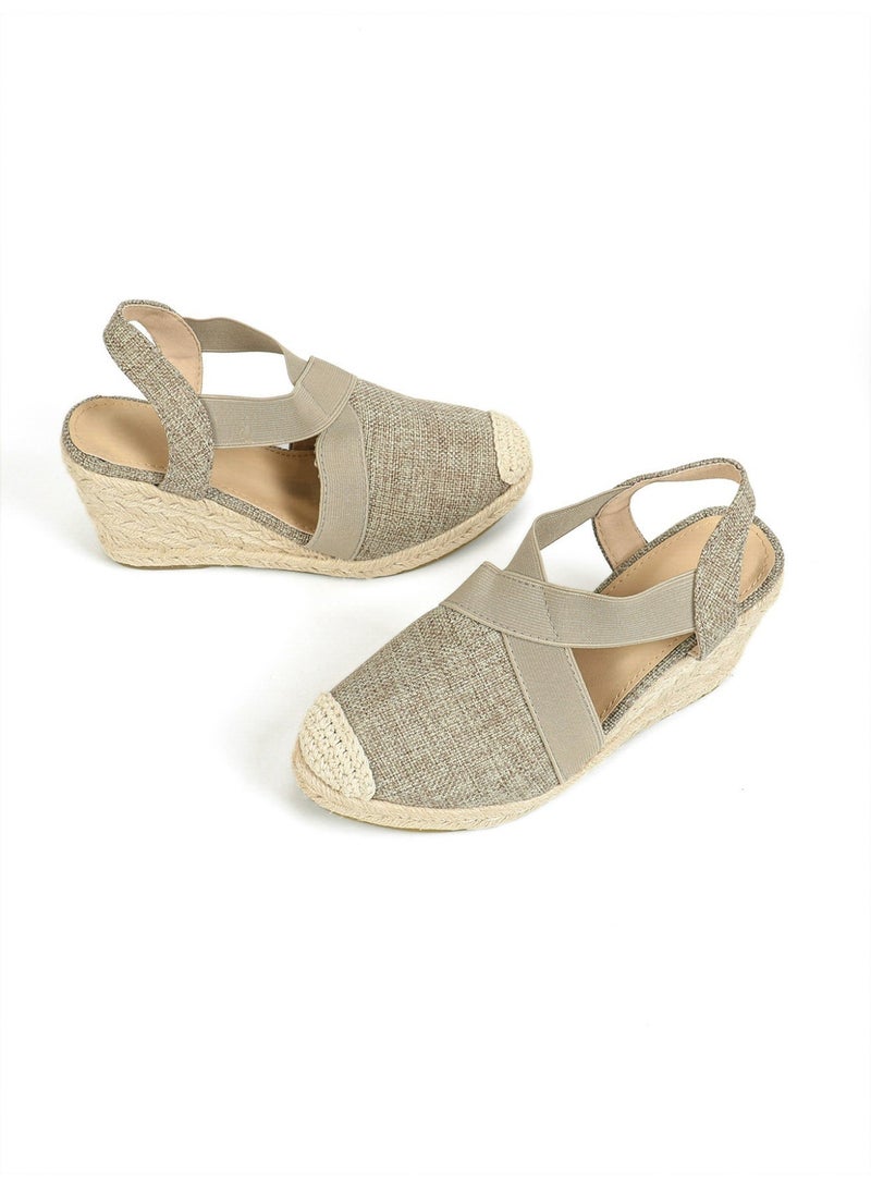Closed Toe   Espadrille Wedges Sandals - Image 2