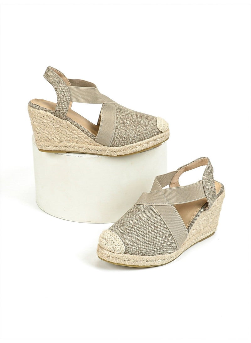 Closed Toe   Espadrille Wedges Sandals - Image 5