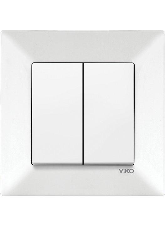 Viko Meridian White Commutator Switch (With Frame) 