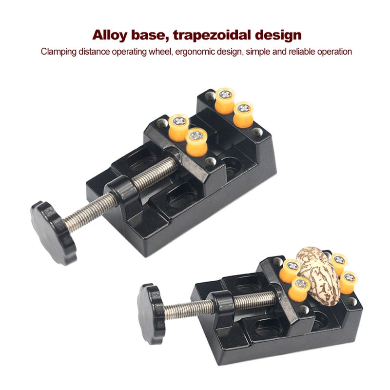 Miniature Vice: 55mm Wide Jaw Premium Aluminium Alloy & Plastic Construction - Long Lasting Durability Precision Grip Portable Vice for Clamping Irregular Walnut Bodhi Seeds Small Objects - Image 5
