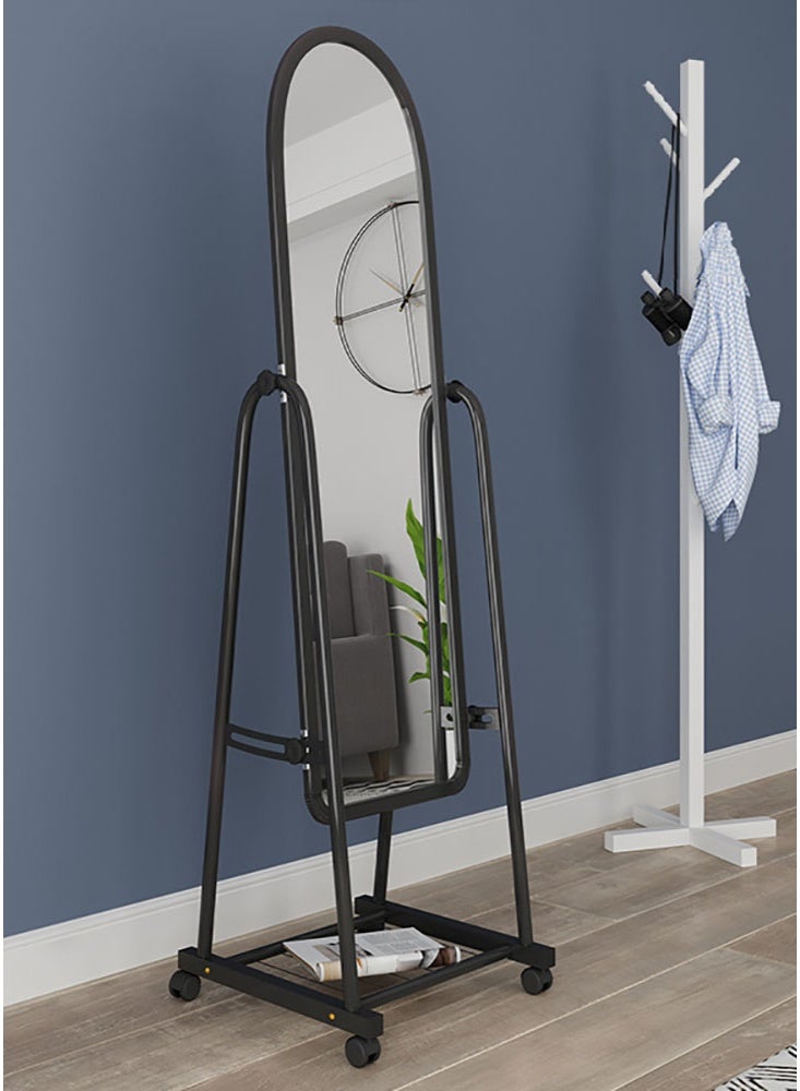 Full Length Mirror, 160x31cm, Floor Standing Mirror with Wheels, Free-Standing Large Bedroom Dressing Mirror, Full Body Mirror with Stand for Living Room, Bedroom - Image 3