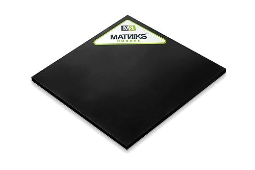MATNIKS Neoprene Rubber Sheet, Heavy Duty, High Grade 60A, Black, 12x12-Inch by 1/4-inch Thick (+/- 5%) for Plumbing, Gaskets DIY Material, Supports, Leveling, Sealing, Protection, Abrasion, Flooring - Image 1
