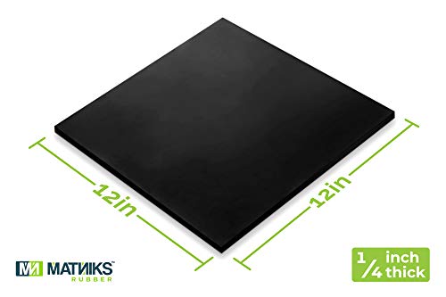 MATNIKS Neoprene Rubber Sheet, Heavy Duty, High Grade 60A, Black, 12x12-Inch by 1/4-inch Thick (+/- 5%) for Plumbing, Gaskets DIY Material, Supports, Leveling, Sealing, Protection, Abrasion, Flooring - Image 2