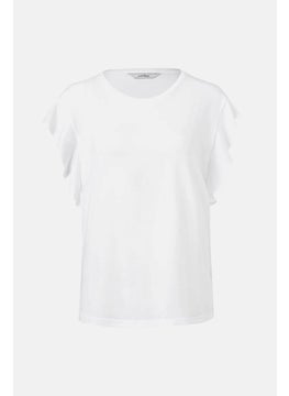 Tchibo Women Plain Short Sleeve Shirt, White  - Image 2
