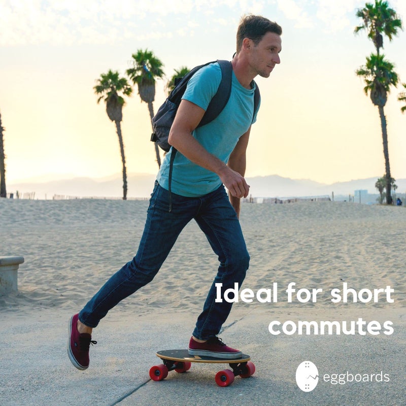 Eggboards Mini Longboard The Original. Portable Bamboo Cruiser Skateboards for Adults. Easy to Carry, Smooth to Ride for Beginner & Experienced Riders. Long Board Complete Egg Skateboard - Image 3