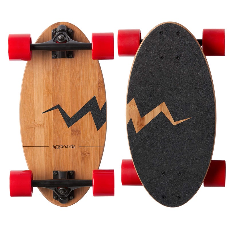 Eggboards Mini Longboard The Original. Portable Bamboo Cruiser Skateboards for Adults. Easy to Carry, Smooth to Ride for Beginner & Experienced Riders. Long Board Complete Egg Skateboard - Image 1